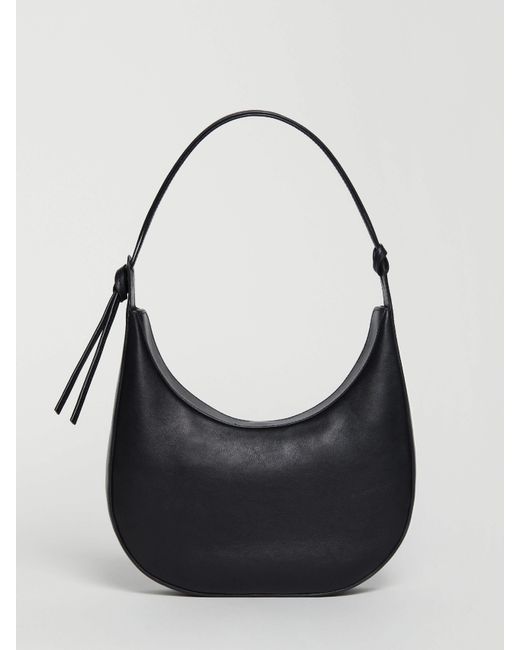 Reformation Black Medium Rosetta Shoulder Bag Leather