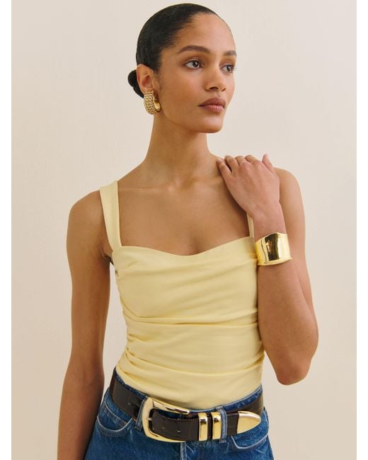 Reformation Natural Trish Knit Top