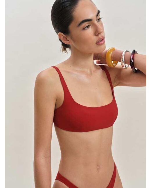 Reformation Red Kauaii Bikini Top
