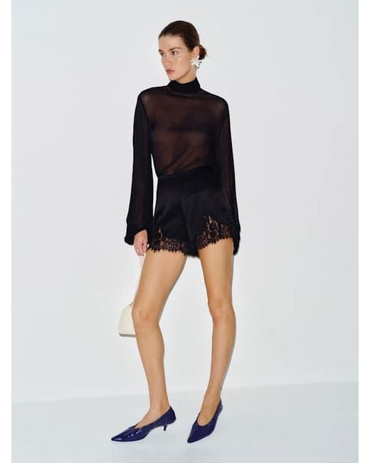 Reformation Black Velma Top