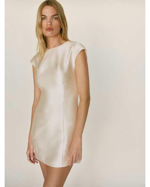 Reformation Natural Belden Mini Dress 0