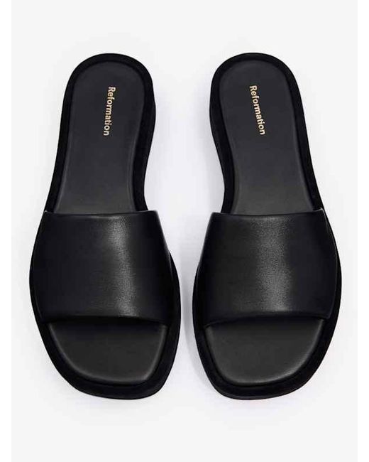 Reformation Black Esme Platform Sandal