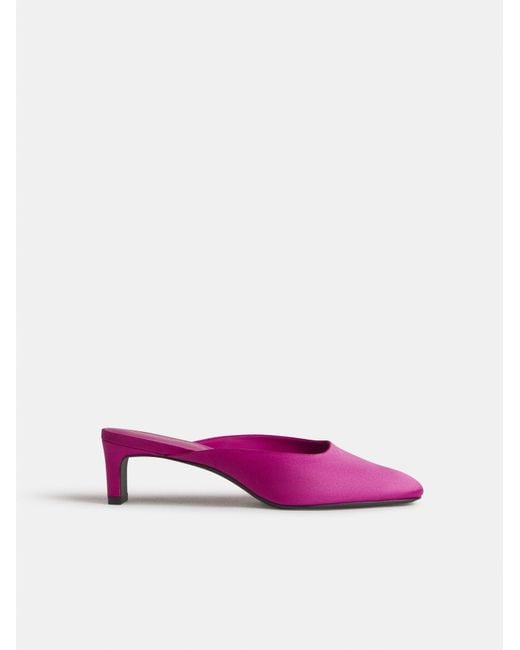 Reformation Pink Inez Heeled Mule 5