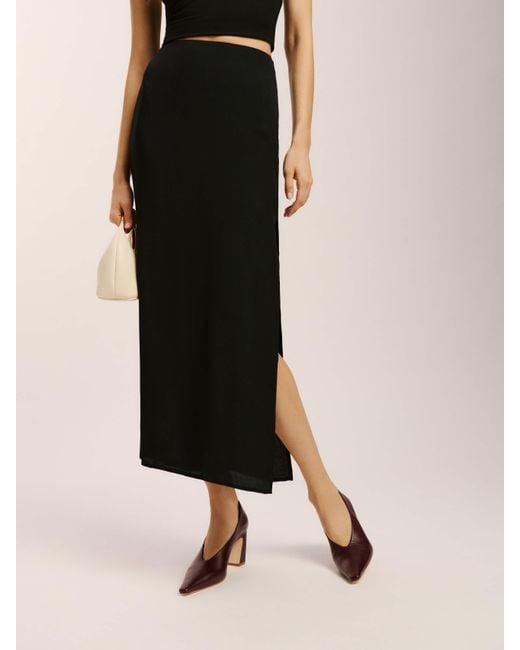 Reformation Black Nori Skirt 4