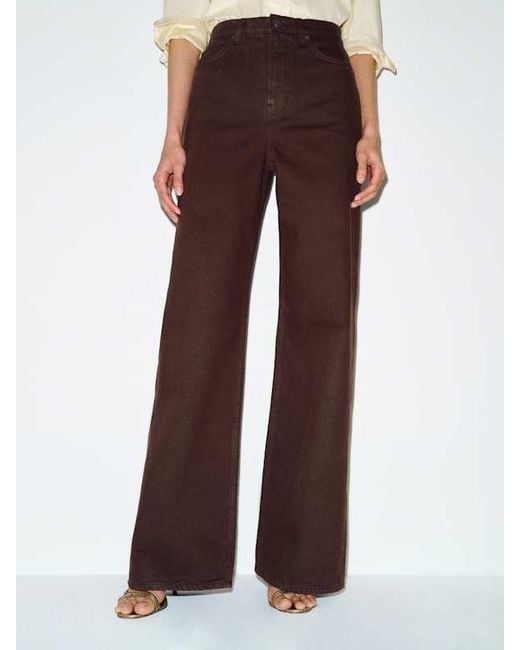 Reformation White Cary High Rise Slouchy Wide Leg Jeans Denim