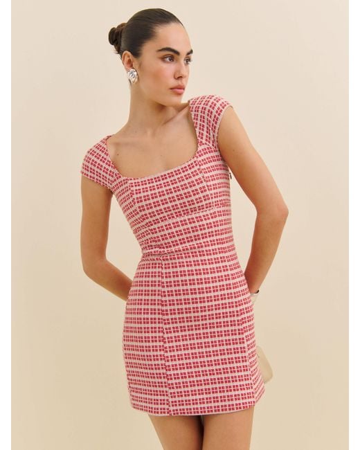 Reformation Pink Xenia Knit Dress
