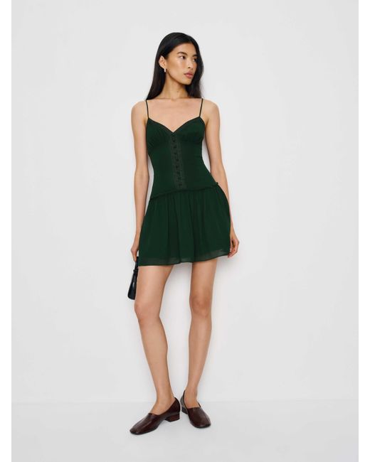 Reformation Green Citrus Dress