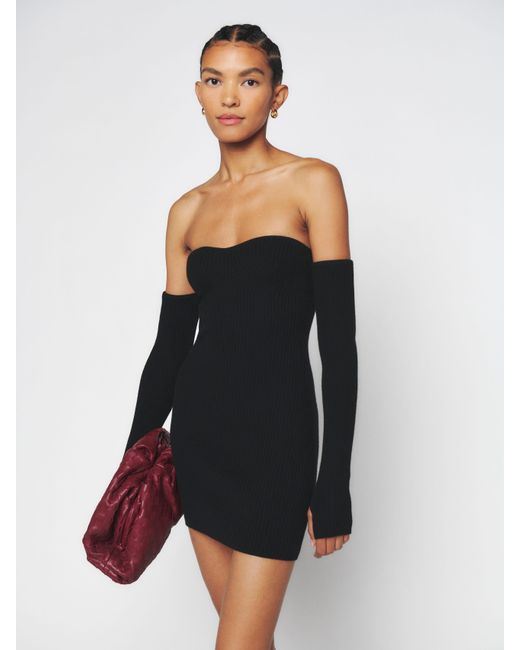 Reformation Danielle Knit Mini Dress Set in Black | Lyst