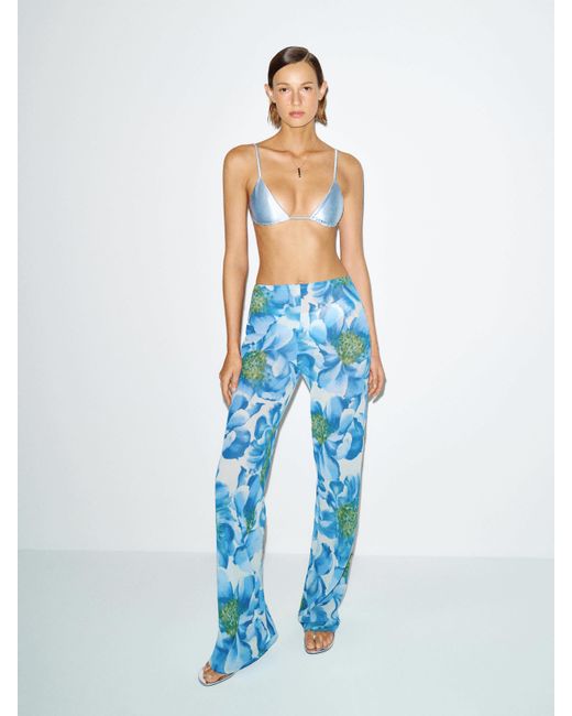 Reformation Blue Kaia Bikini Top
