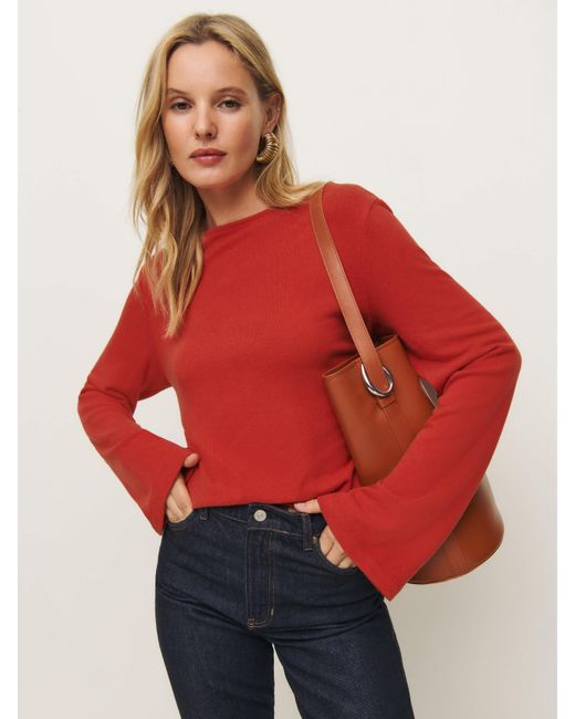 Reformation Flared Sleeve Knit Top