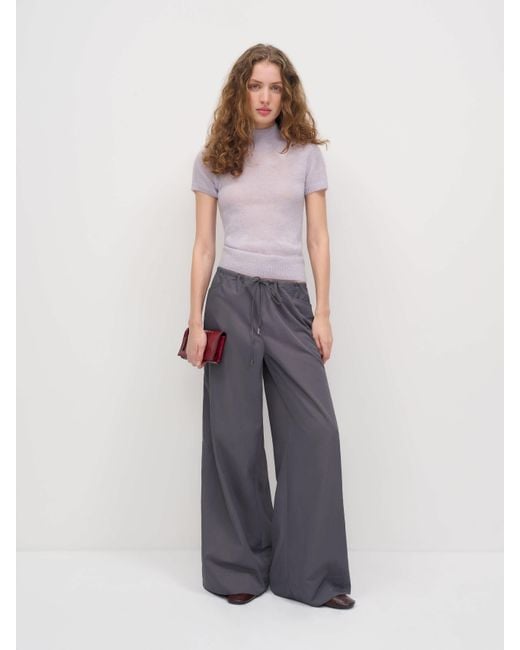 Reformation Blue Zian Low Rise Pant