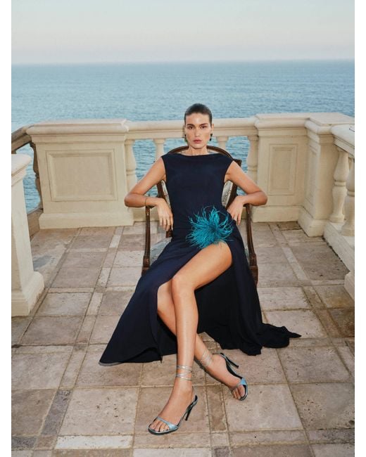 Reformation Blue Vicenta Dress 0