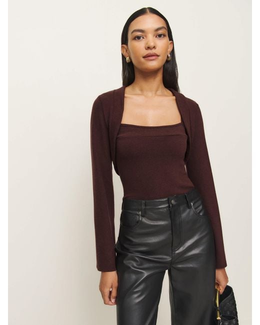 Reformation Multicolor Chloe Knit Shrug Set