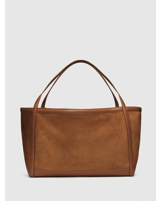 Reformation Brown Evangeline Tote Bag