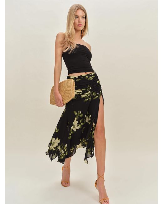 Reformation Natural Julianna Low Waist Skirt 0
