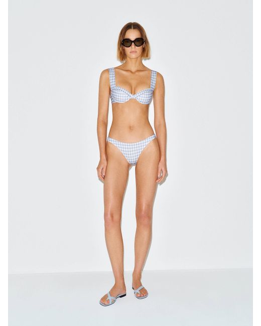 Reformation White Campo Bikini Bottom