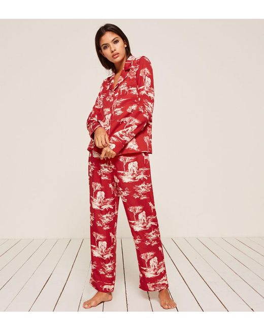 Reformation Red Pajama Set