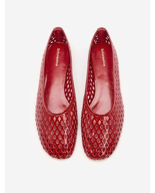 Reformation Red Paulina Ballet Flat