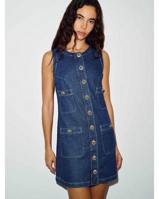 Reformation Blue Tropez Denim Mini Dress 0
