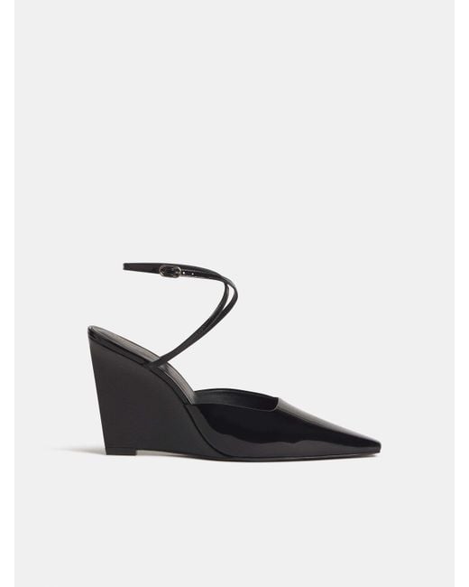 Reformation White Natasha Wedge Patent 5