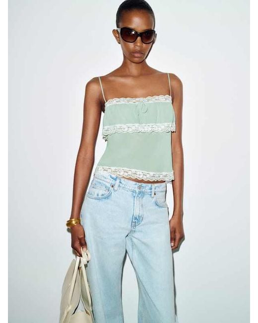 Reformation White Masiey Top Lace
