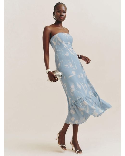 Reformation Blue Arta Dress 4