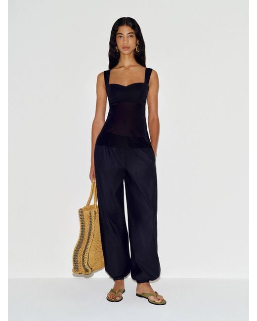 Reformation Blue Nova Knit Top