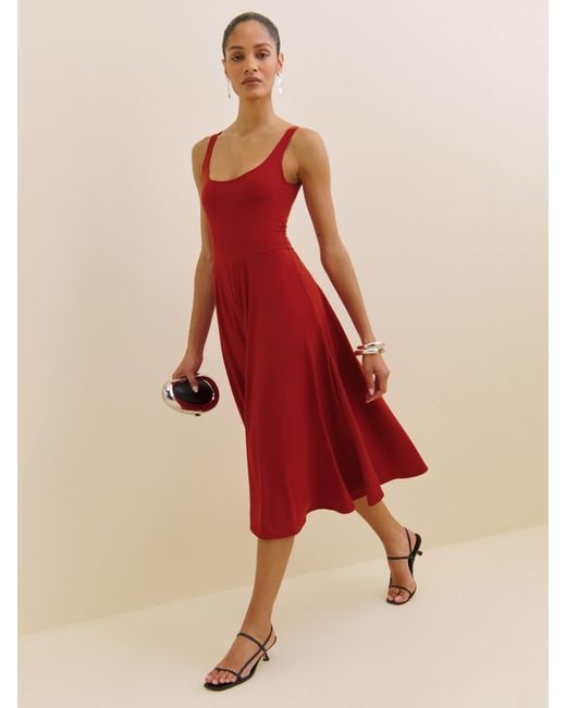Reformation Rou Knit Dress in Red | Lyst UK