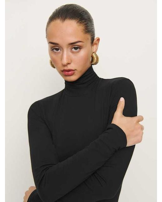 Reformation Blue Cordelia Knit Bodysuit