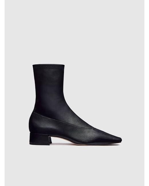 Reformation Blue Rosina Ankle Boot Stretch Leather 5