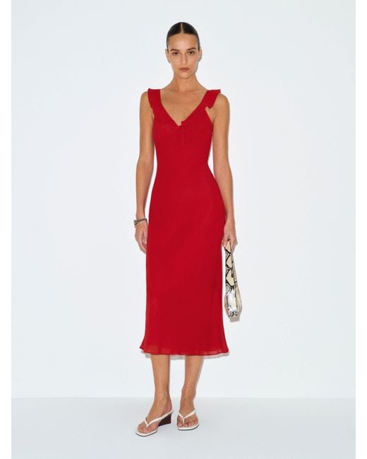 Reformation Red Teleia Dress