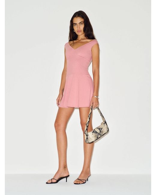 Reformation Pink Lennie Knit Dress