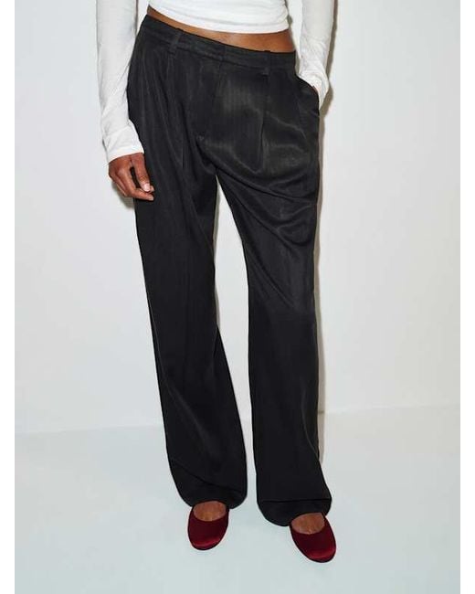 Reformation White Frances Low Rise Relaxed Pant