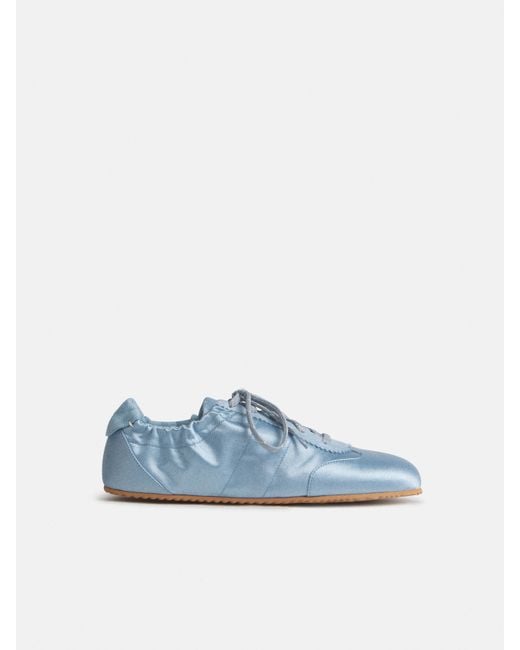 Reformation Blue Terra Scrunch Sneaker Steel Textile 5