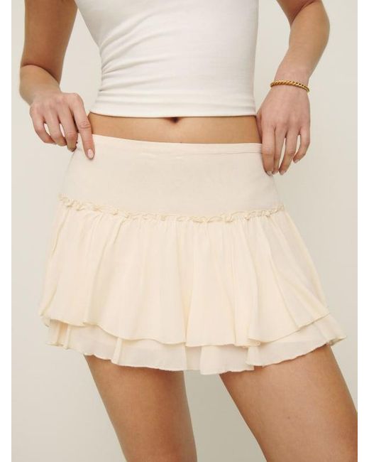 Reformation Natural Adina Low Waist Skirt