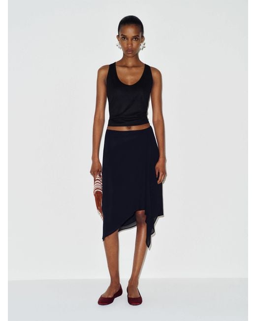 Reformation Blue Cece Skirt 0