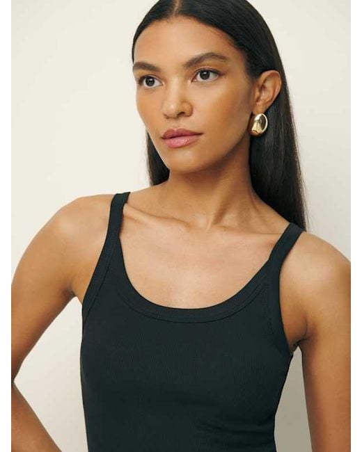 Reformation Black Calie Tank Top