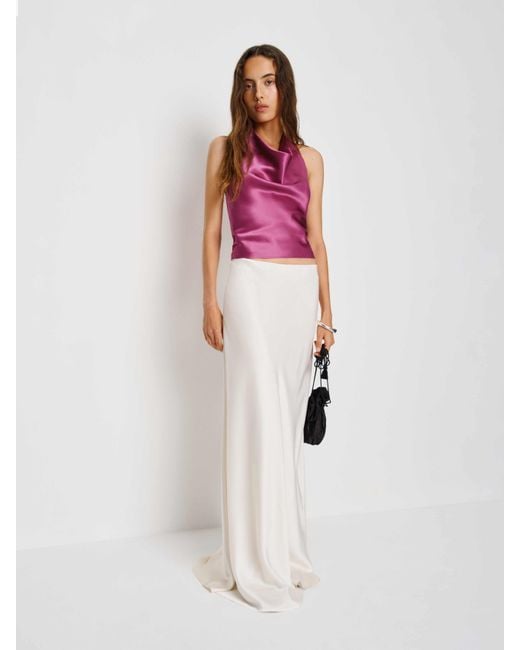 Reformation Pink Tali Silk Top