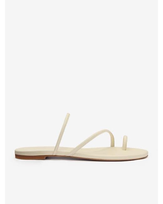 Reformation White Ludo Toe Ring Strappy Flat Sandal 5