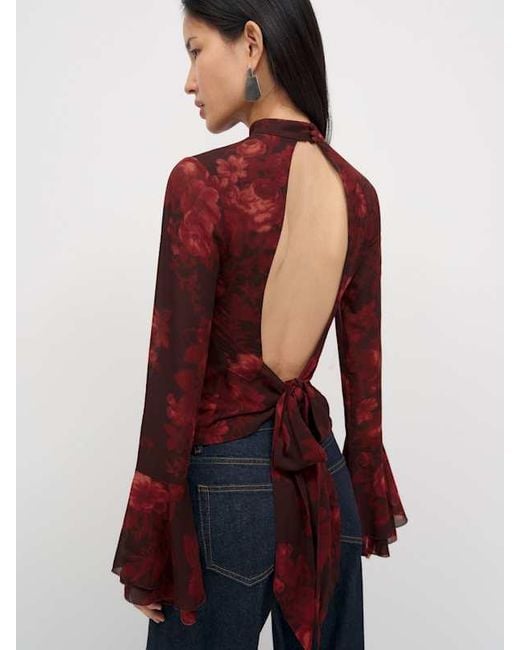 Reformation Red Roxana Top 0