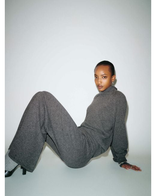 Reformation Gray Lyle Cashmere Pants