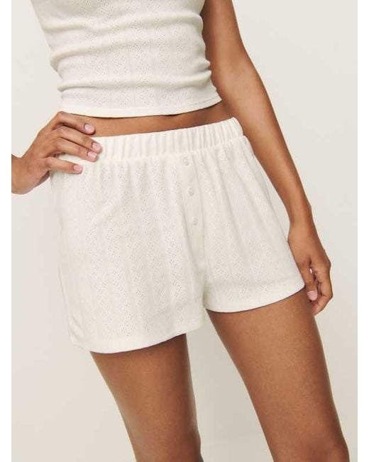 Reformation Natural Giselle Pointelle Knit Two Piece