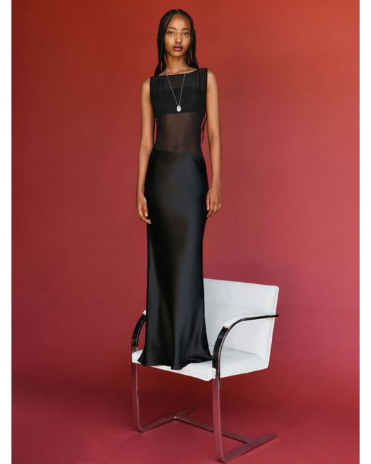 Reformation Red Zelie Silk Dress