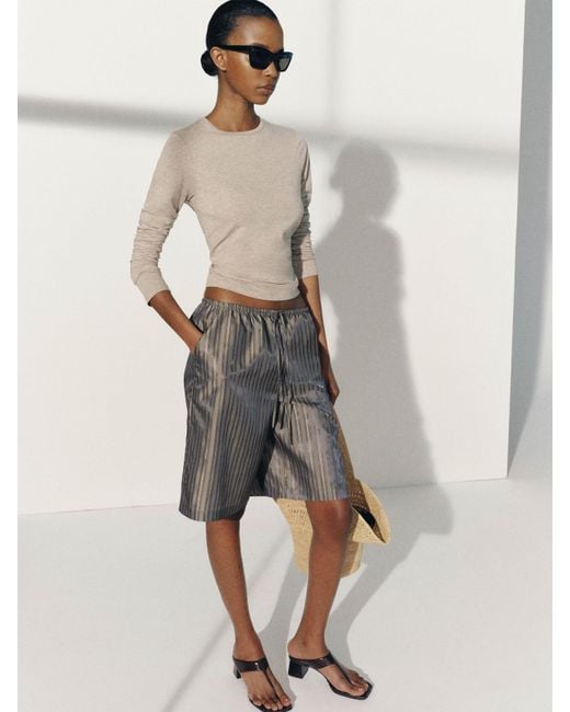 Reformation Gray Sandy Short