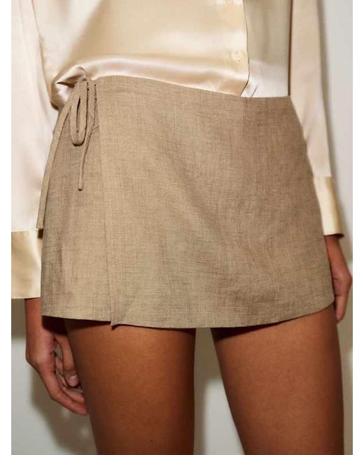 Reformation White Laurel Linen Skort