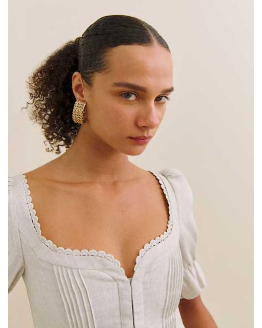 Reformation Natural Simmie Linen Top 6