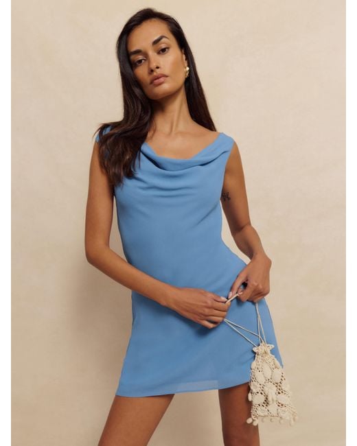Reformation Blue Kristine Dress 8