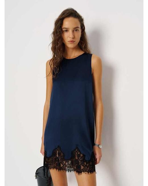 Reformation Blue Jessalyn Silk Dress