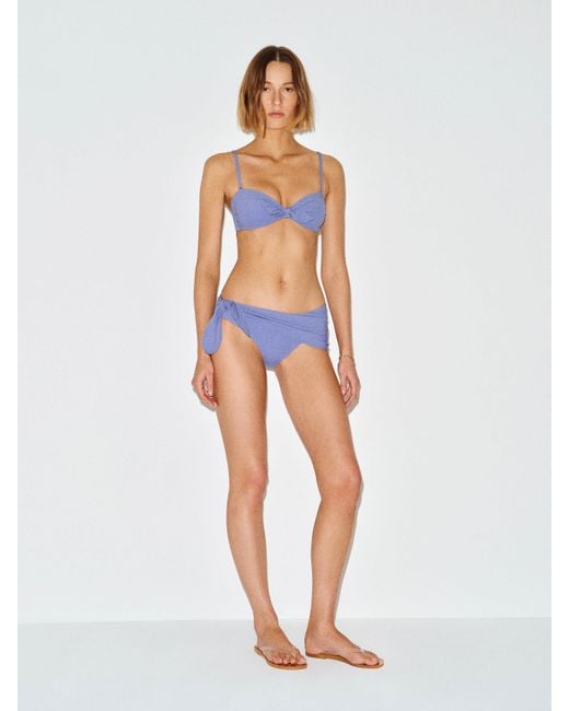 Reformation White Riva Bikini Bottom Neptune