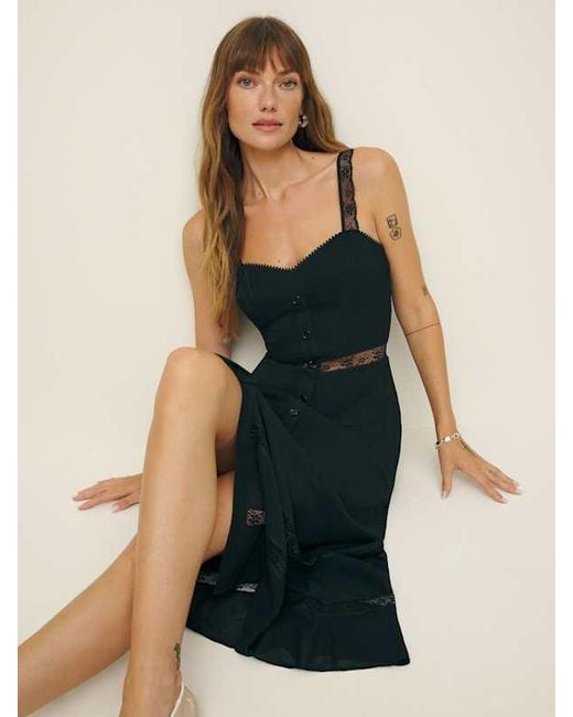 Reformation Blue Wynton Dress